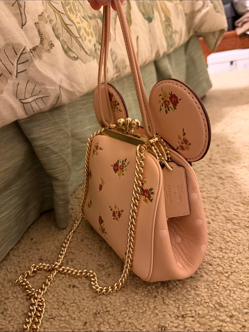 New w/tags COACH Disney X Kisslock Bag Vintage Pink Minnie Ears Limited Edition - Picture 8 of 10